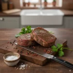 9,446kg Gemarineerde Runder Rumpsteak Black Aged Pepper (310g x 30 verpakkingen)
