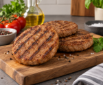 10 kg Gekruide Hamburgers (varkens- en rundvlees) – Doos van 10 × 1 kg