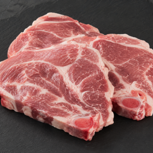 7,8kg Varkensnekkarbonade met bot (650 g per verpakking)
