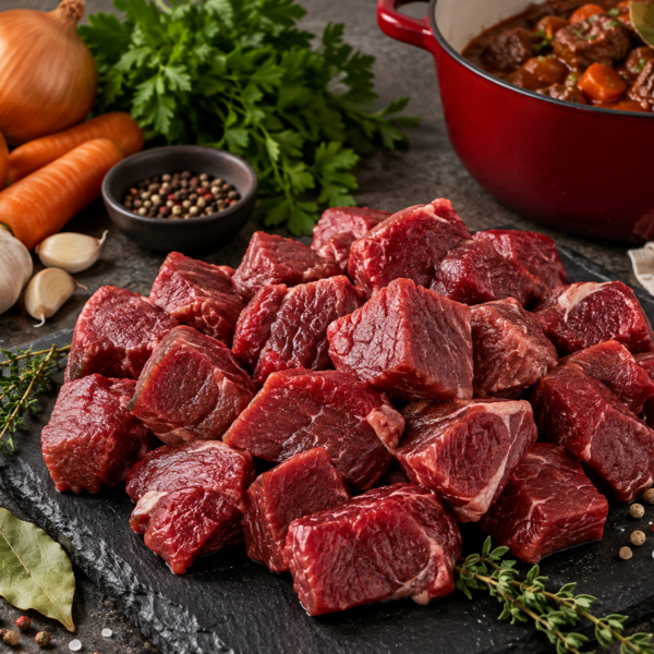 3,6 kg Runder Goulash – 9 × 400 g per doos