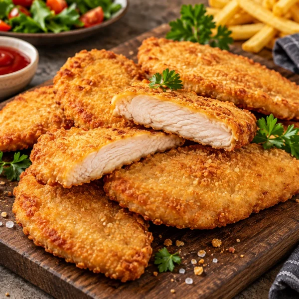 7,5 kg Crispy Kipfilet Schnitzel – Doos van 5 x 1,5 kg