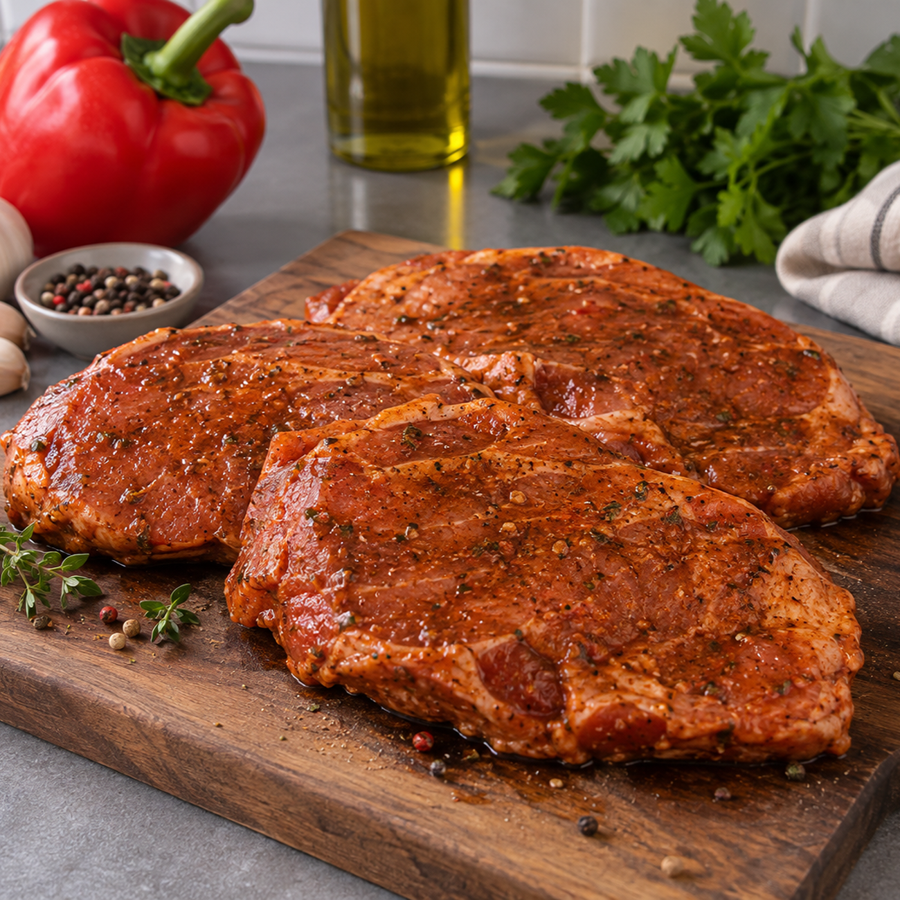 min20_diepfreezegroothandel_varkensheupsteaks_080 circa 8,64 Gemarineerde varkensheupsteaks - verpakkingen van 720 g - Afbeelding 1
