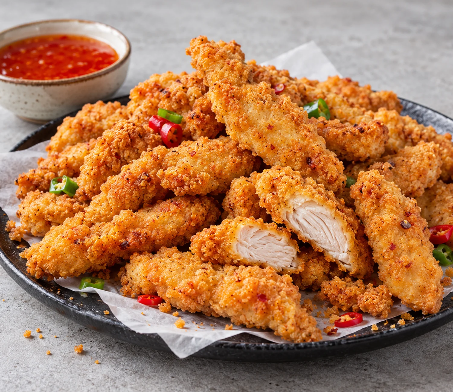 min20_diepfreezegroothandel_kipreepjes_139 10kg Krokante Kipreepjes Salt & Chili - doos van 10 x 1kg - Afbeelding 1